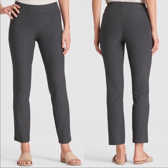 stretch crepe slim ankle pants eileen fisher